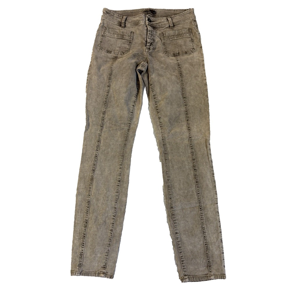 Prana Merrigan Corduroy Pants 6 Brown Acid Washed Gorpcore Utility Seamed Skinny